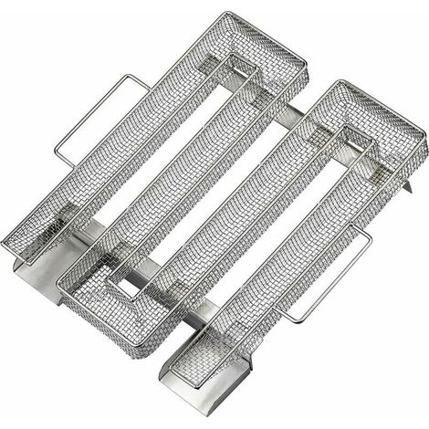 Générateur De Fumée Froide - Acier Inoxydable 304 Forme En M - Pour Barbecue À Gaz Charbon Et Smoker - Dimensions 22.5x17.5x4.5 Cm (1/5)