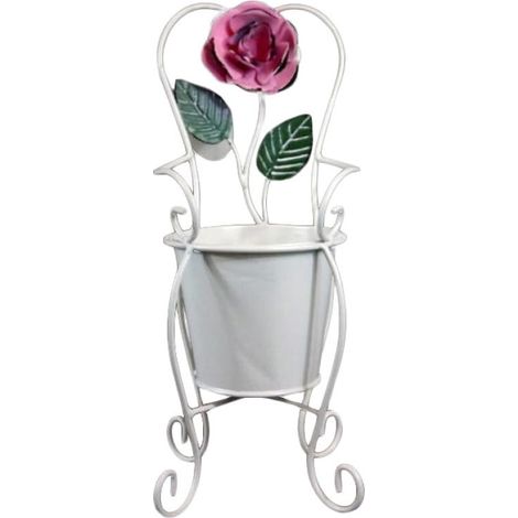 Sedia-supporto provenzale con motivo a rose, taglia piccola (1/3)