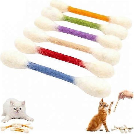 Lot de 6 jouets pour chat à l'herbe à chat - Résistants à mâcher, jouets interactifs et mignons pour occuper votre chat, le faire se dépenser et jouer  Remplis d'herbe à chat bio pour apaiser l'anxiét
