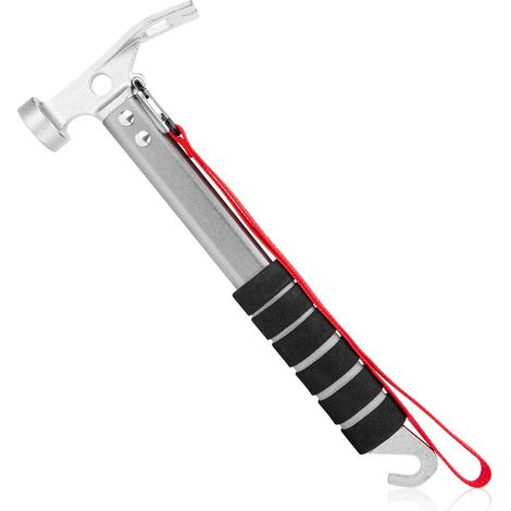 Marteau De Piquet - 1 Pièce - Aluminium Et Acier - Multifonctionnel - Camping Et Jardinage - Argent (1/5)