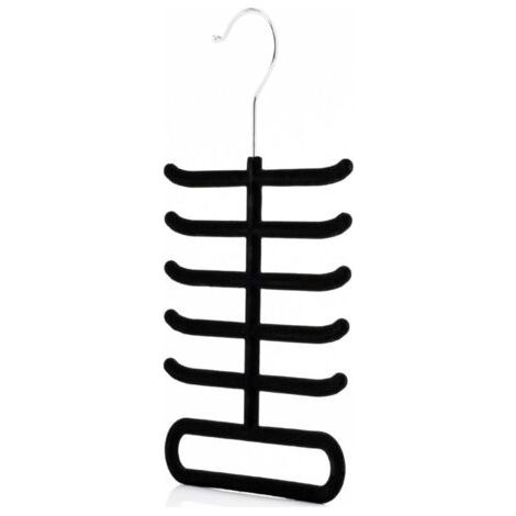 1 pièce Porte-cravates floqué noir et organiseur de ceinture antidérapant en métal (1/4)