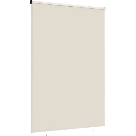 Vertikales Verdunkelungsrollo 2,4 x 1,6 m, cremefarben, UV30+ Schutz, wasserdicht, einziehbar, für den Außenbereich