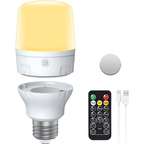 Modell C60B AC, 1 Stück Magnetische Lampe, dimmbare und abnehmbare LED Lampe mit Fernbedienung und 3 Farben kabellose Puck Lampe für Zuhause und (1/5)