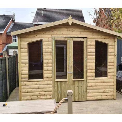 10 X 8 Chatsworth Summerhouse - Timber - L244 x W305 x H240 cm - Garden Furniture