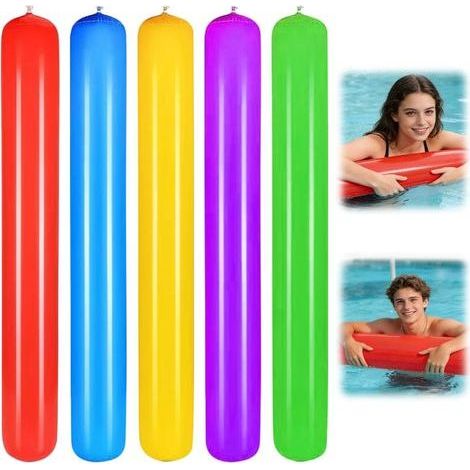 Set mit 5 Poolnudeln, extra lange 150 cm Poolnudel, aufblasbare Nudel für Erwachsene, ideal zum Schwimmen und für Wassersport. (1/5)