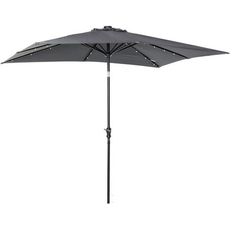 Grand parasol VEGAS à LED gris (1/5)