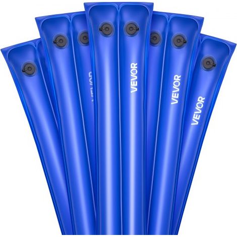 Bolsas de Agua para Cubiertas de Piscina, 5 Piezas, 300 x 30 cm Bolsa de Tubos de Peso de Doble Cámara PVC con Tapón de Rosca Hermético para Cubierta de Piscina Enterrada de Invierno, Azul (1/5)