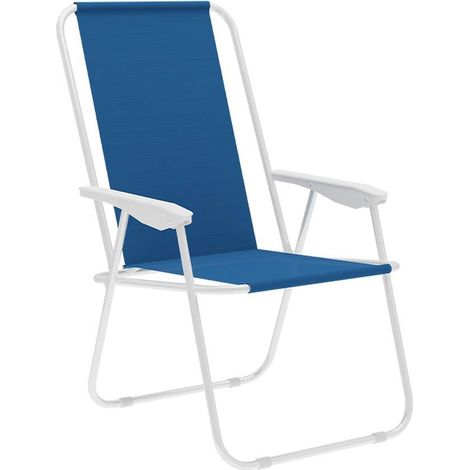 Marbueno Silla Plegable Color Azul Acero Playa y Piscina