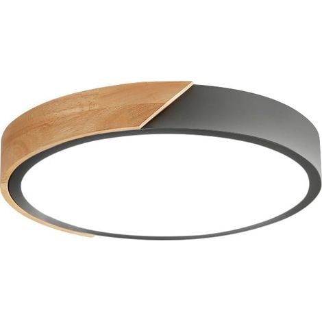 Plafon LED Bois Gris Rond 24W CCT - Ledme - LM8285 (1/4)