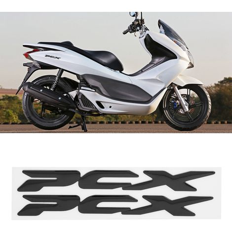 Une paire d'autocollants logo PCX pour Honda PCX 150 125 Noir 2017-2019. (1/5)