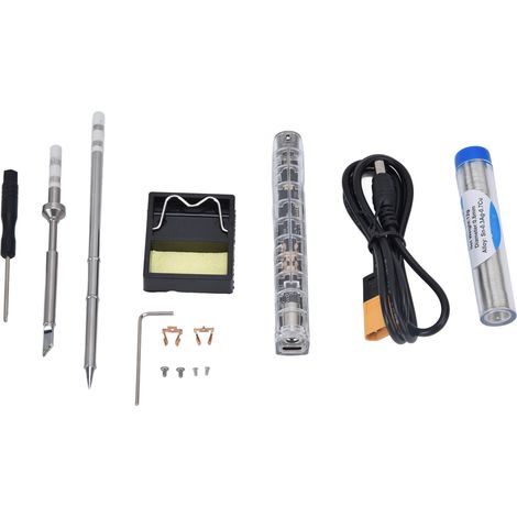 Kit de fer à souder électrique portable mini SI012 avec affichage numérique intelligent et panne T12-B2+TS-K (1/5)