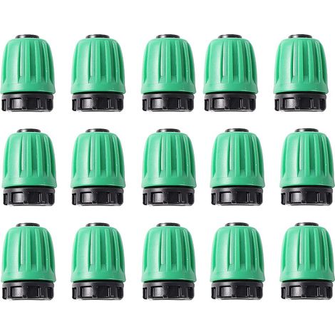 Hochwertiger Tropfschutz-Adapter 1/2 Zoll (13mm Innendurchmesser) mit Kontermutter - Dichtungsring inklusive - Für Bewässerungssysteme & Gartenwasserhahn