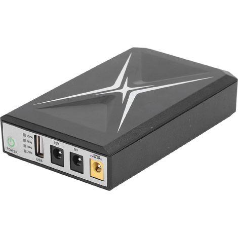 Batterie de Secours UPS, 8800 MAh Rechargeable Mini UPS Alimentation sans Interruption avec Entrée DC/USB Sortie USB 5V DC 9V/12V 2A Power Bank pour Routeur, Modem, Caméra (1/5)