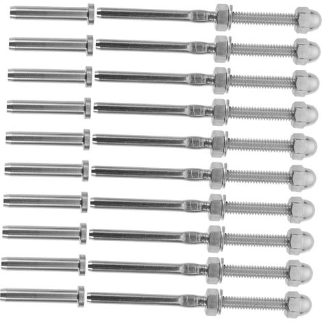 Kit de 10 jeux de câbles de tension pour garde-corps en acier inoxydable (1/5)