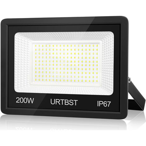 Projecteur LED Extérieur 200W, 20000LM IP67 Étanche, 7000K Blanc Froid Pour Cour, Jardin, Garage, Terrasse (1/5)