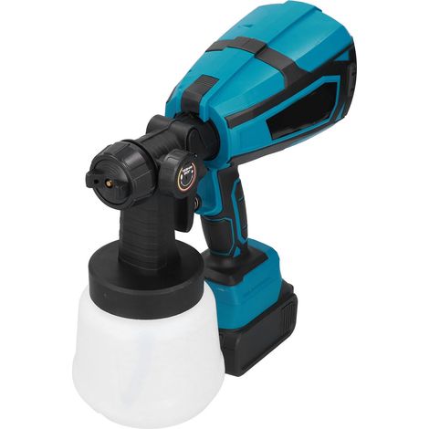 Pistolet Pulvérisateur Peinture Sans Fil 21V Batterie Lithium Rechargeable 1000ml Prise UE 200-240V (1/5)