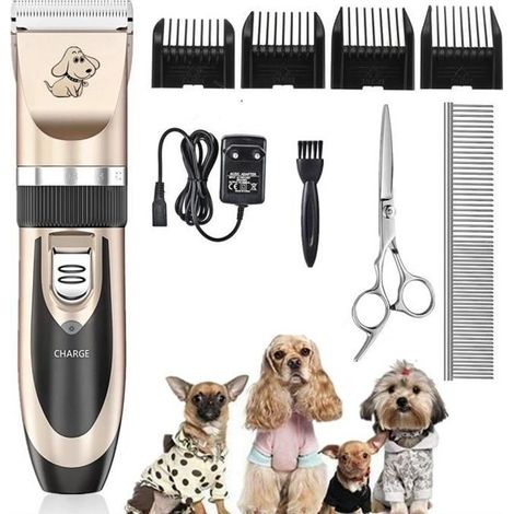 Jooksmart Tondeuse Professionnelle pour Chien Chat Pas Cher Tondeuse Animaux Electrique Silencieuse Sans Fil pour Poil Long Epais (1/2)