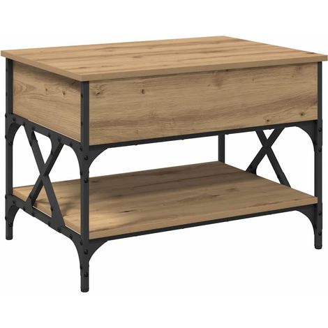 Maison Exclusive - Mesa de Café Roble artesanal 70x50x50cm Madera