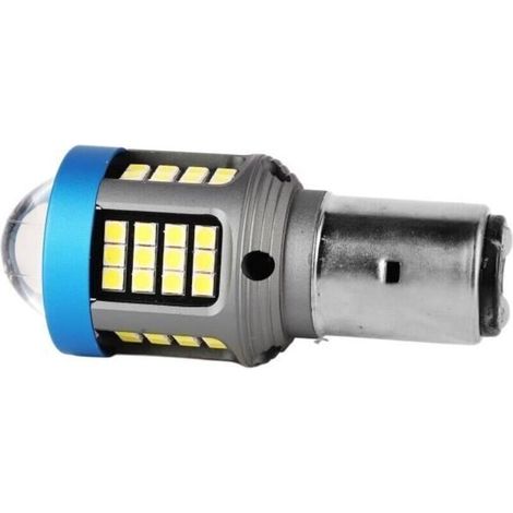 Ampoules de phare de moto Ampoule de phare de moto LED blanc haute luminosité large vue en alliage d\'aluminium BA20D (1/4)