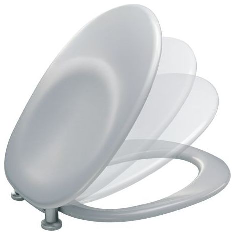 Abattant de toilette Galant avec couvercle, antibactérien, blanc, avec charnières en acier inoxydable Variant