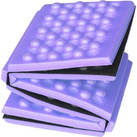 Tapis de mousse pliable pour randonnée, coussin portable violet 39x28.5cm, léger et isolant pour camping, pique-nique, jardin (1/5)