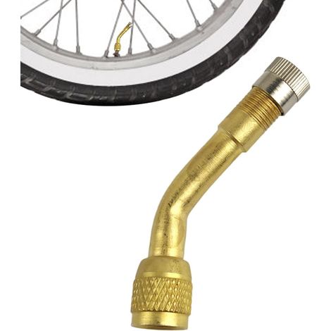 Prolunga per valvola pneumatici da bicicletta - Adattatore universale per gonfiaggio pneumatici moto con estensione a 90 gradi, adattatore per valvola pneumatici per moto, bicicletta (1/5)