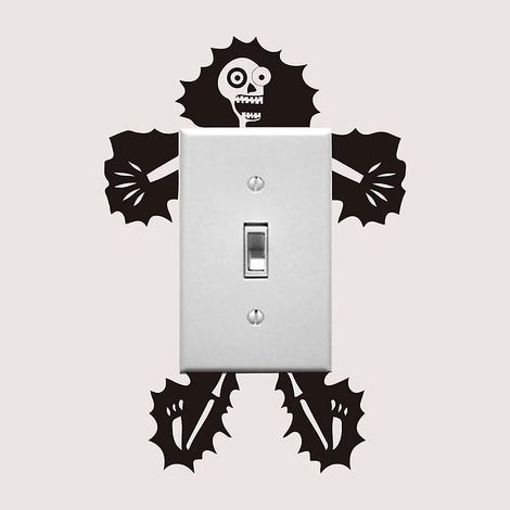 electrocution Crne Homme Enfants Chambre Salle De Bain Autocollants Interrupteurs Dcoration Maison Autocollants Muraux Autocollants Autocollants (1/5)
