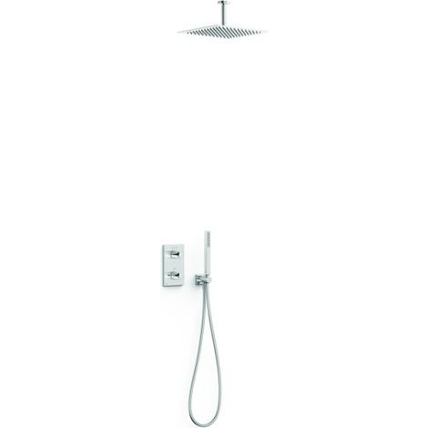 Kit robinet thermostatique encastré 2 voies pour douche Therm-box Chrome - TRES 21135003