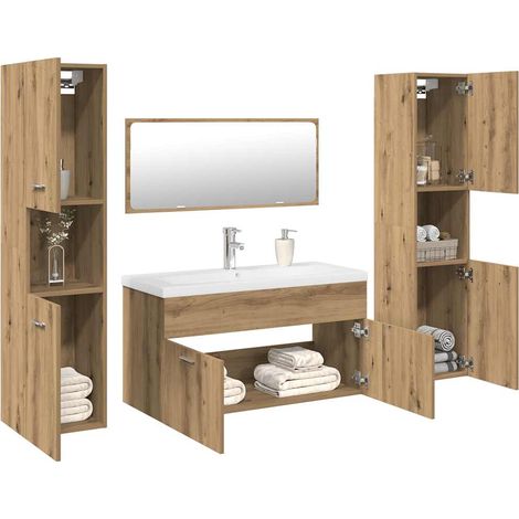 5-tlg. Badmöbel-Set Artisan-Eiche Holzwerkstoff