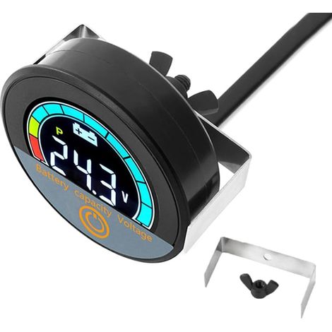 5918 DC8-100V Waterproof Digital Circular Voltmeter Battery Capacity Car Voltage Monitor Tester A (1/5)