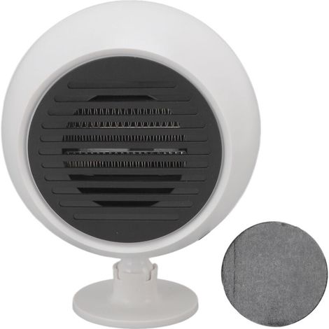 Calefactor para coche de temperatura constante, silencioso, de gran angular, ventilador ajustable 360°, blanco, 24V -Crezuo