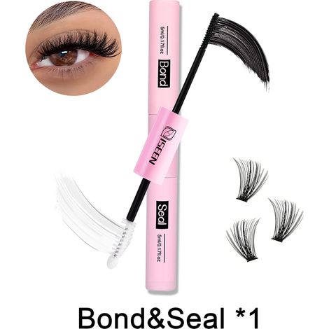 Colle à cils ISEEN Lash Bond and Seal 10ml pour touffes de cils, super tenue, longue durée, non irritante, pour une application à domicile [NX] (1/5)