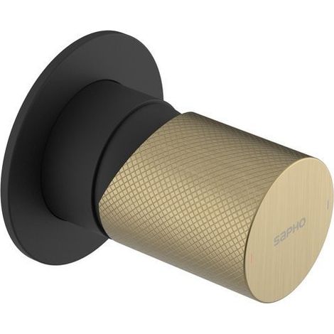 ULTRATAP Mitigeur de douche à encastrer, 1 sortie, noir mat/godl mat (1/2)