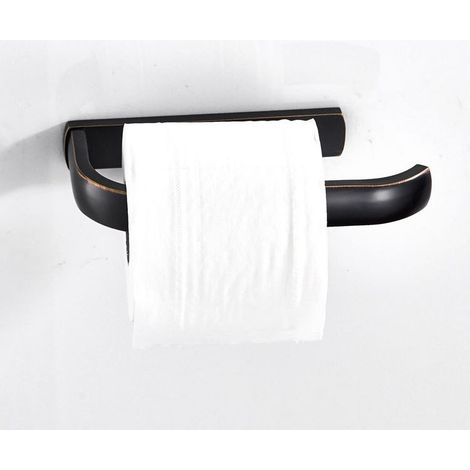 Anneaux porte-serviettes 19.5×16×8.8cm Porte-serviettes à main,barre de serviette en bronze ancienne,serviettes for tentures en or for accessoires de salle de bain Cuisine (Color : Noir) (1/5)