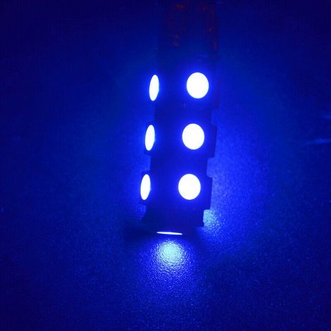 LED-Diodenlampen für Standlicht, T10 W5W, 13 SMD, 12V, Blau, CANbus – fehlerfrei (keine Fehlermeldungen)