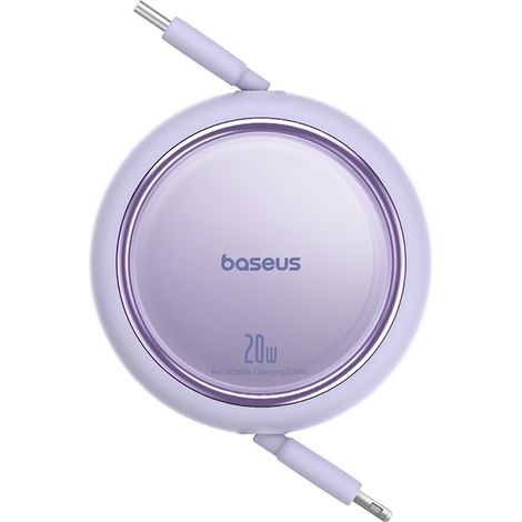 Cavo retrattile USB-C Free2Pull - iPhone Lightning 20W 1m - Viola (1/5)