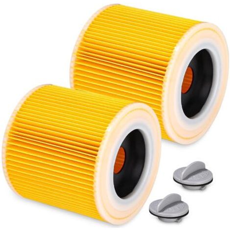 Filtri a cartuccia, confezione da 2 filtri per aspirapolvere Kärcher, compatibili con Kärcher WD3 Premium, WD2, WD3, WD3P, MV2, MV3 – Filtro WD3 – Filtro di ricambio per aspirapolvere Kärcher 6.414-55 (1/5)