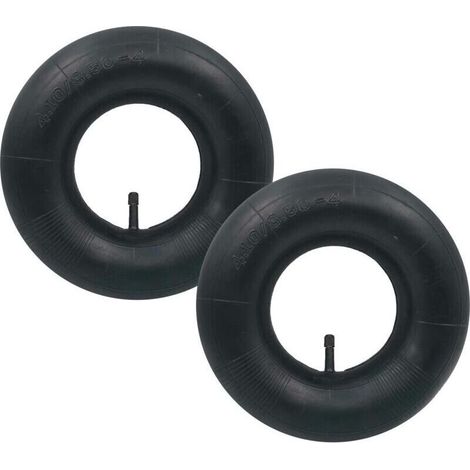 2 pièces 4.10/3.50-4 Chambre à air Pneu TR-13 Valve Droite pour Diable, Chariot, Chariot à Main, Chariot de Jardin, Tondeuse à Gazon-- (1/5)