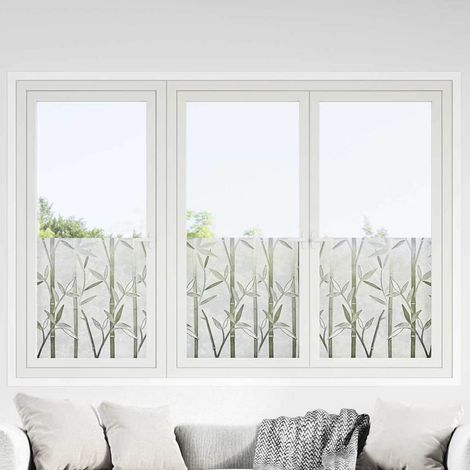 Statische Fensterfolie Bambus-Muster 45 x 500 cm PVC