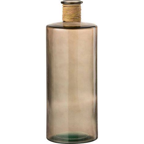Vase en verre marron esprit safari - marron clair (1/2)