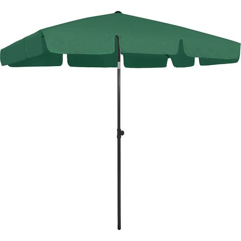 vidaXL Sombrilla de playa verde 200x125 cm (1/5)