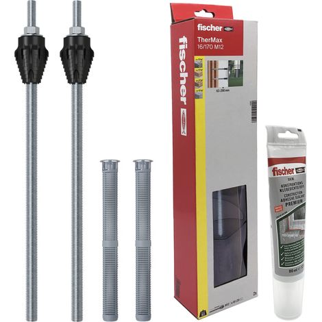 FISCHER - Fissaggio Distanziato Thermax M12-12/110 Per Pareti Esterne Con Isolamento Termico M16 - 375 MM