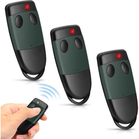 433.92 MHz Télécommande Portail et Bip Portail Universelle, 2 Canaux Télécommande Porte de Garage Compatible avec S449 QZ2, S449 QZ1, TXQ449100, TXQ449200, Lot de 3 (1/5)