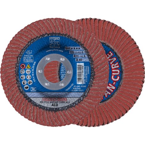 PFERD POLIFAN-Fächerscheiben PFR 115-L A 40 SGP CURVE ALU (1/5)