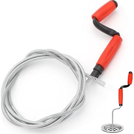 Furet deboucheur canalisation, 5 m × 6 mm, Deboucheur deboucheur, Pour WC Evier Canalisation -
