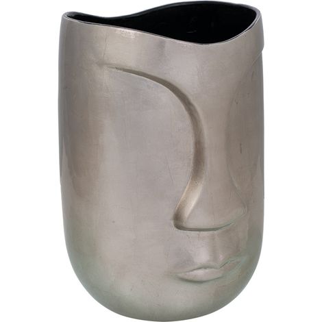 Figura cara cerámica gris 23,5x23,5x33 (1/3)