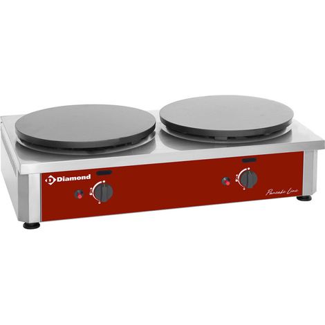 Crêpière double haut rendement gaz Ø 400mm - Diamond