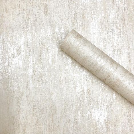 Concrete Effect Wallpaper Debona Cream Gold Metallic Textured Vinyl 10m Roll
