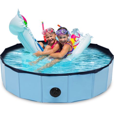 Jiubiaz Hundepool faltbar 80x20 cm, Hunde Planschbecken & Badewanne, Swimmingpool für Hunde & Haustiere (1/5)