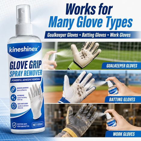 KineShineX Handschuh-Haftungsentferner-Spray, Grip-Spray, Torwarthandschuhreiniger (1/5)